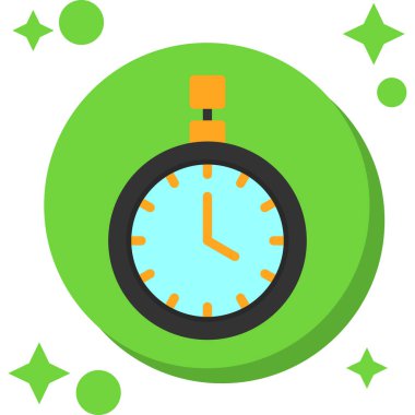 Alarm saati simgesi, vektör illüstrasyonu