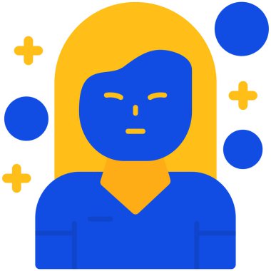 avatar kadın insan simgesi Doldurulmuş dış hat biçimi