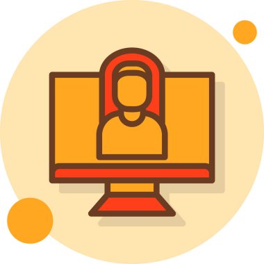 Bilgisayar. Web simgesi basit illüstrasyon