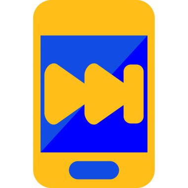 Bir smartphone simge vektör çizim