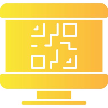 Bir bilgisayar simgesinin vektör illüstrasyonu