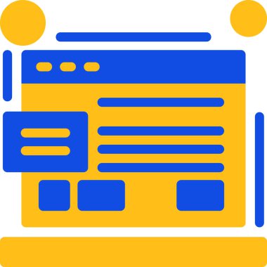 İnternet tarayıcı çevrimiçi simgesi - taslak biçimi