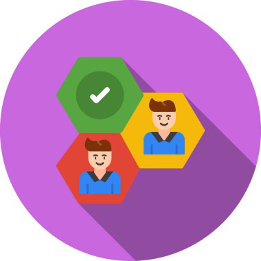 ekip çalışması düz simgesi, vektör çizim