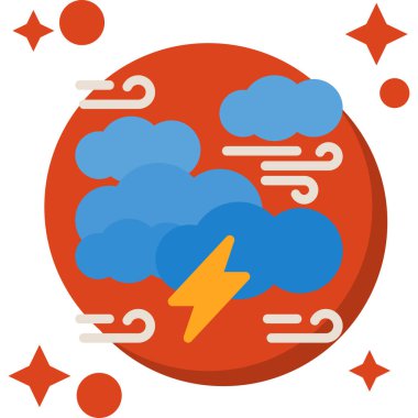 Bulut simgesi vektör illüstrasyonu