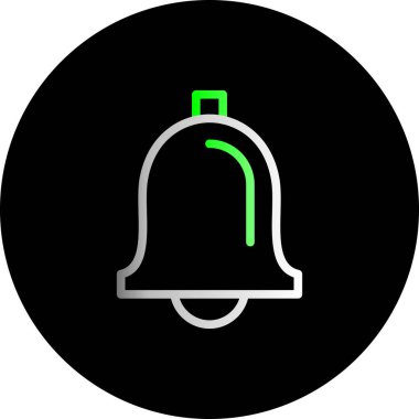 Bell Düz Gradyan Vektör Simgesi Tasarımı