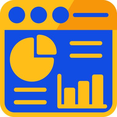 Vektör olarak analiz simgesi. Logotype