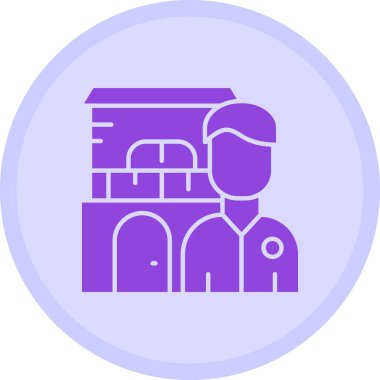 Bina. Web simgesi basit illüstrasyon