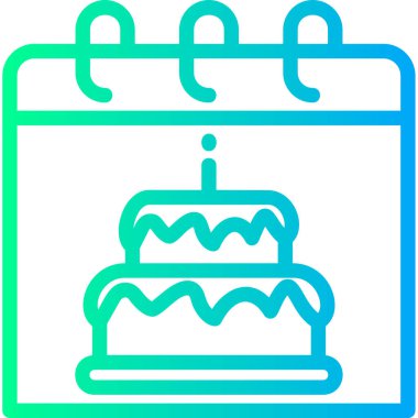 Parti pastası. Web simgesi basit illüstrasyon