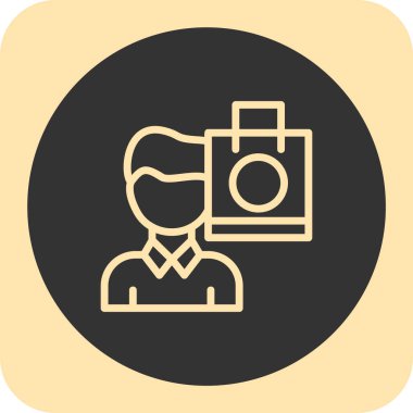 Kamera simgesinin vektör illüstrasyonu