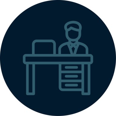 Ofis ve finans simgesinin vektör illüstrasyonu