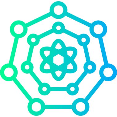 Moda biçimi izole edilmiş arkaplanda atom simgesi