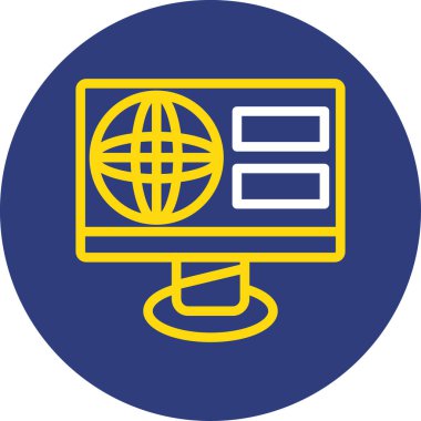 Tasarım için web simgesi, vektör illüstrasyonu