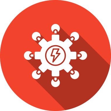 elektrik enerjisi simgesi düz biçimli