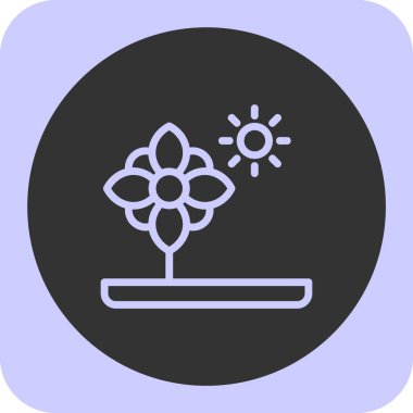 bitki simgesi soyut arkaplanda izole edildi