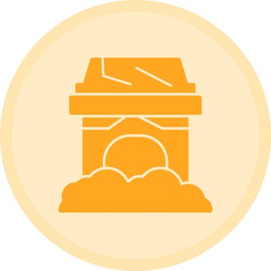 Bina. Web simgesi basit illüstrasyon