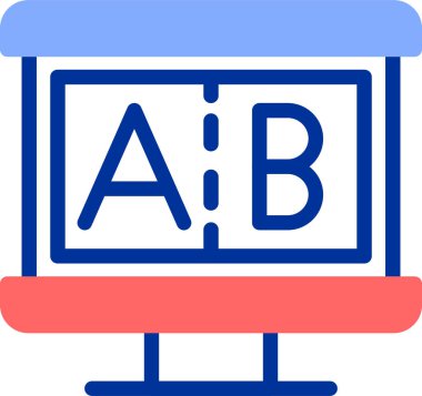 Ekran Rengi Doldurulmuş Web simgesi, vektör illüstrasyonunu böl