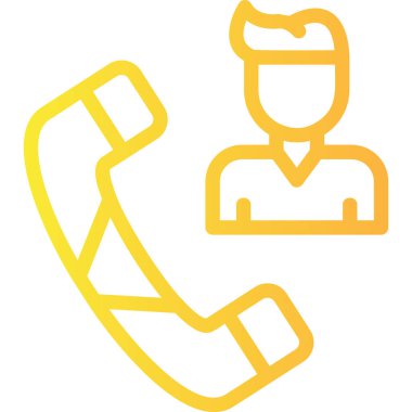 Arama desteği simgesi ana hat biçiminde