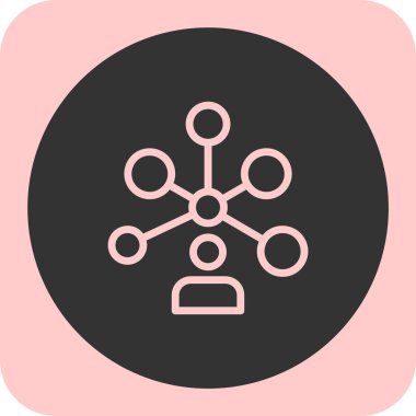 soyut arkaplan grubunda ağ simgesi izole edildi