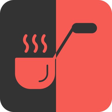 Sıcak içecek simgesi, vektör illüstrasyonu