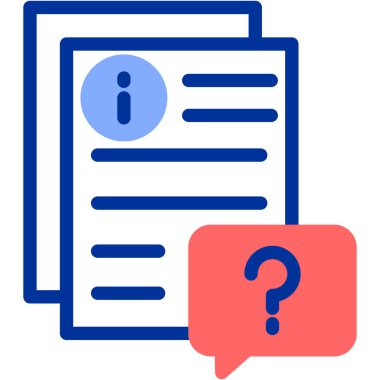 Soru işaretleri. Web simgesi vektör illüstrasyonu