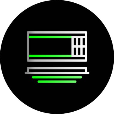 Dizüstü bilgisayar simgesi vektör çizimi