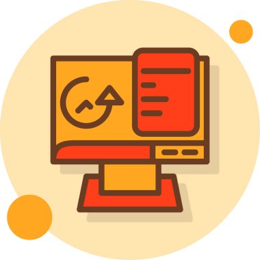 Veri analizi. Web simgesi basit illüstrasyon