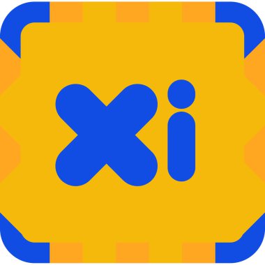 Bir X harfi simgesinin vektör illüstrasyonu