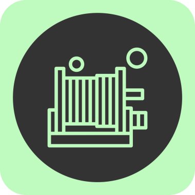 Bir vincin yeşil ve beyaz simgesi