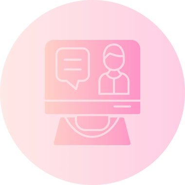 Sohbet simgesi tasarımı vektör çizimi