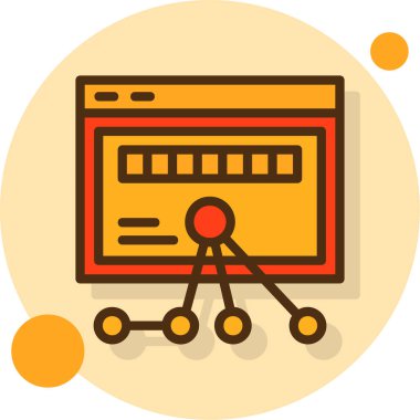 Tarayıcı internet sunucusu simgesi - taslak biçimi