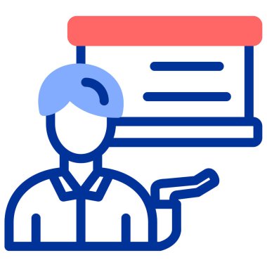 dizüstü bilgisayar kutsal kişilerin resmi, vektör çizim ile adam