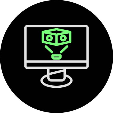 bilgisayar simgesi vektör illüstrasyonu