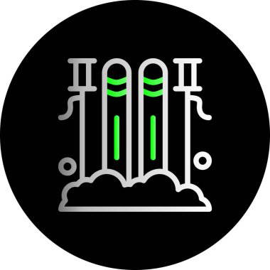 Bir gaz simgesinin vektör illüstrasyonu