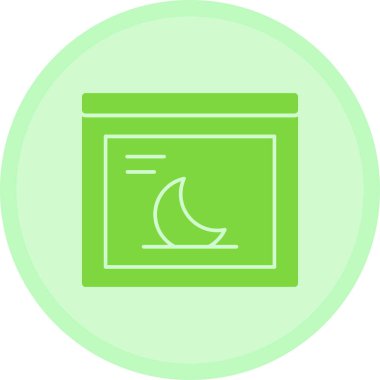 Ay ikonu vektör illüstrasyonu