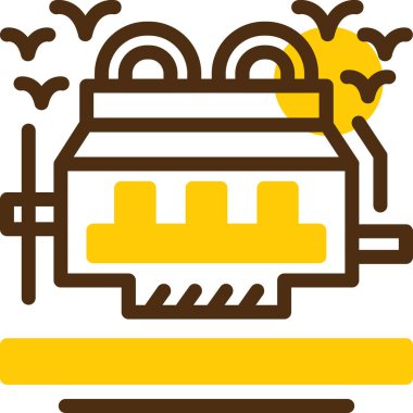 Fırın ekmek fırını simgesi - taslak biçimi