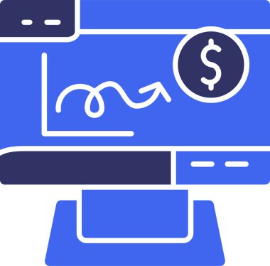 çevrimiçi para vektörü illüstrasyonu