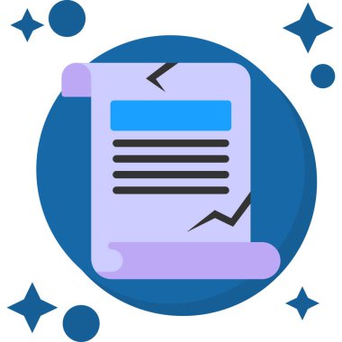 Belge. Web simgesi basit illüstrasyon