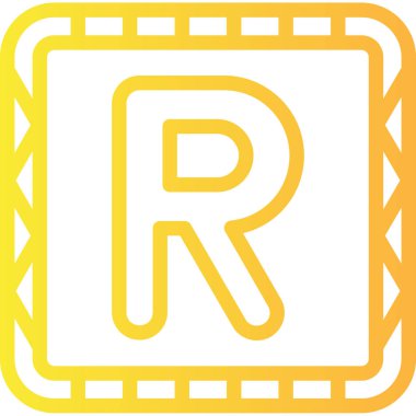 harf r simgesi vektör illüstrasyonu