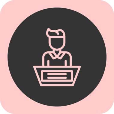 Bir kadın simgesinin vektör illüstrasyonu