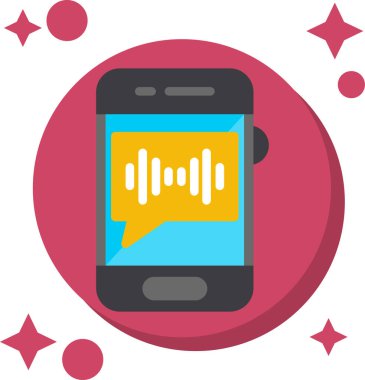 Moda tasarımı izole edilmiş arkaplanda mobil sohbet simgesi