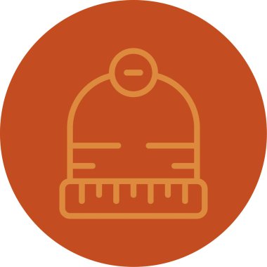 vektör kış şapkası simgesi