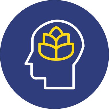 Beynin bir simgesinin vektör çizimi