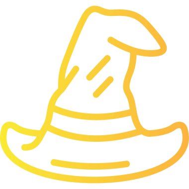 cadı şapka simgesi, vektör illüstrasyonu