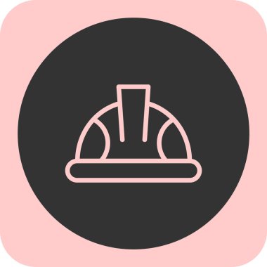 vektör inşaat kask simgesi