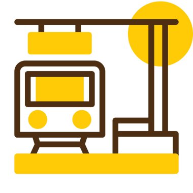 Metro mu? Web simgesi basit illüstrasyon