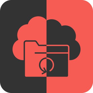 Düz biçimli bulut dosya simgesi