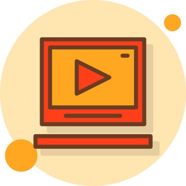 video. Web simgesi basit illüstrasyon