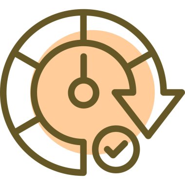 Saat. Web simgesi basit illüstrasyon