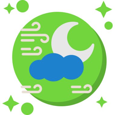 Ay ve yıldızlar. vektör illüstrasyonu