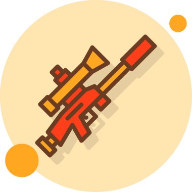 silah web simgesi, vektör çizim